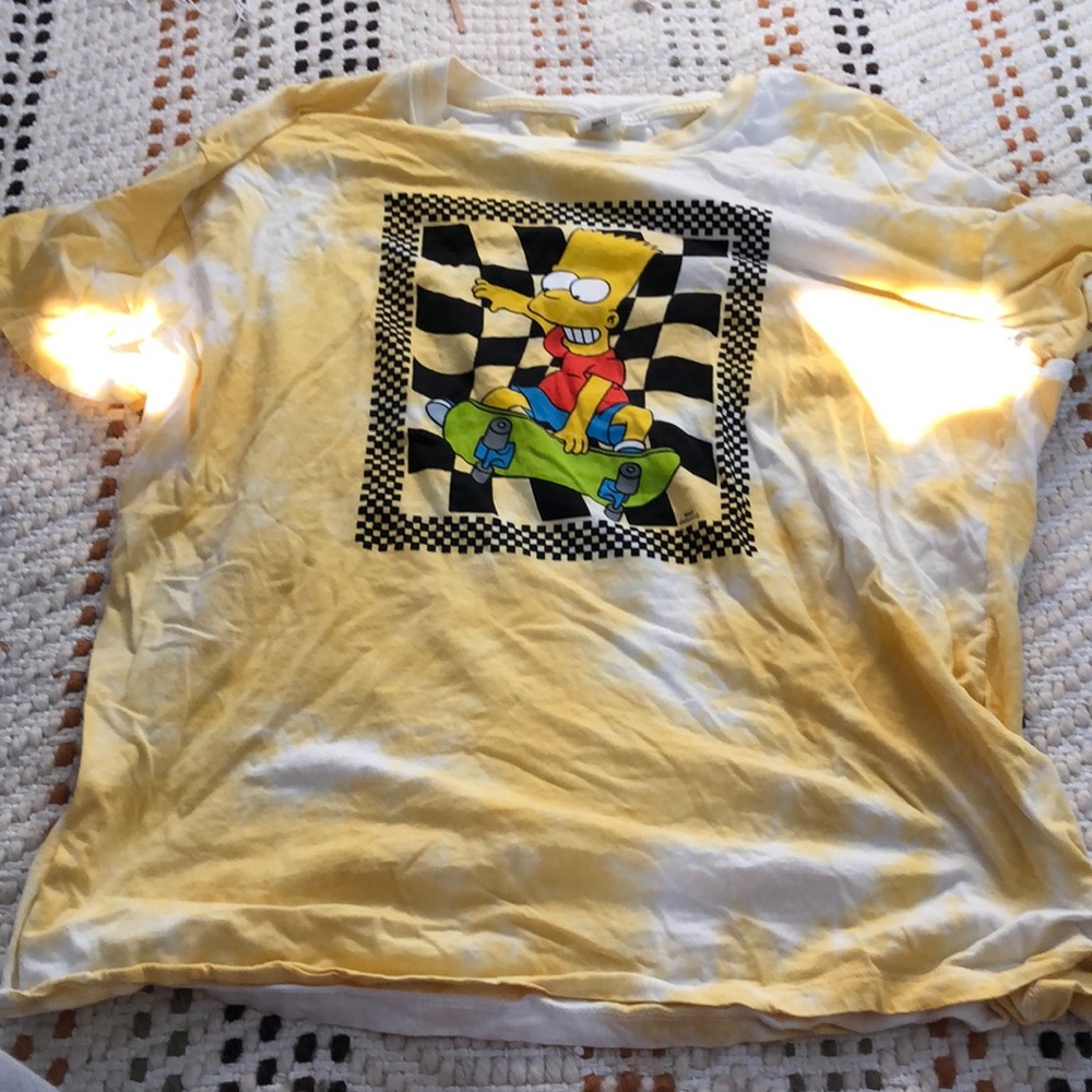 Tie dye Bart Simpson graphic tee